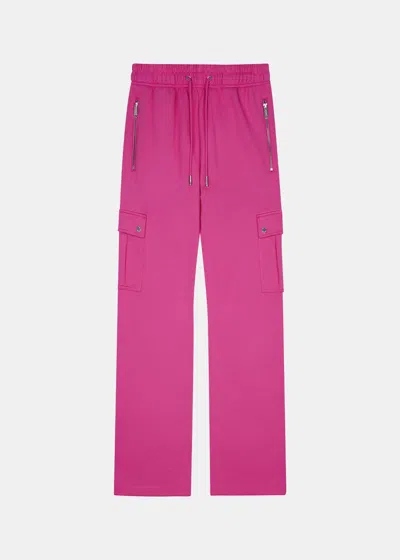 Team Wang Pink Zip-up Casual Cargo Pants (pre-order) In Rd