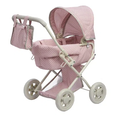 Teamson Baby 16" Doll Pram Stroller Buggy Pushchair Toy Gift By  Kids Ol-00003 In Pink