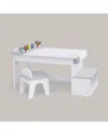 Teamson Fantasy Fields By  Kids Little Artist Monet Play Art Table Kids Furniture White/gray - Ages 3