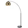 Teamson Home - Arquer Arc Floor Lamp With Gold Shade And Black Marble Base