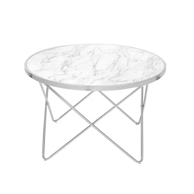 Teamson Home - Faux Marble Coffee Table In White
