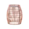 Teamson Home - Patio Cylinder Bamboo Side Table With Iron Tabletop