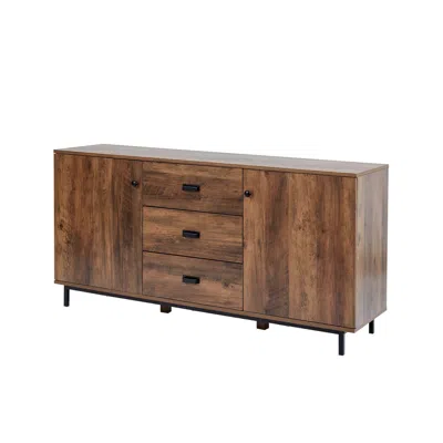Teamson Home - Sideboard With 2 Doors And 3 Drawers Metal Legs And Handles In Brown
