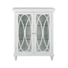 Teamson Home 32" H Florence Double Door Floor Cabinet With 2 Adjustable Tempered Glass Shelves