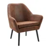 Teamson Home Accent Arm Chair Aged Midcentury Design Divano Brown Vnf-00033af