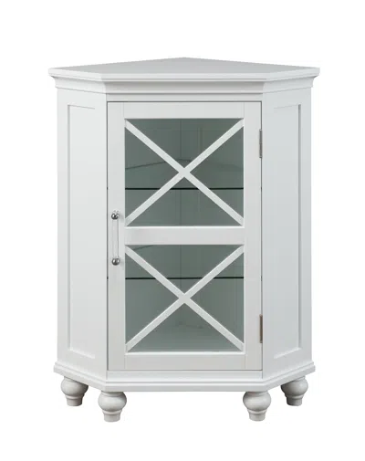 Teamson Home Blue Ridge Corner Floor Cabinet In White