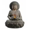 Teamson Home Buddha Outdoor Waterfall Fountain With Led Lights