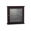 Teamson Home Chesterfield Removable Wooden Medicine Cabinet With Waffle Glass Door, Espresso