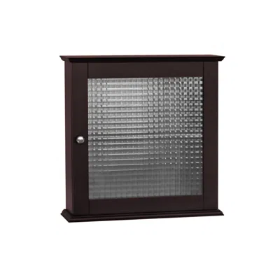 Teamson Home Chesterfield Removable Wooden Medicine Cabinet With Waffle Glass Door, Espresso In Brown