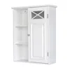 Teamson Home Dawson Removable Wooden Wall Cabinet With Cross Molding