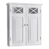 Teamson Home Dawson Removable Wooden Wall Cabinet With Cross Molding And 2 Doors
