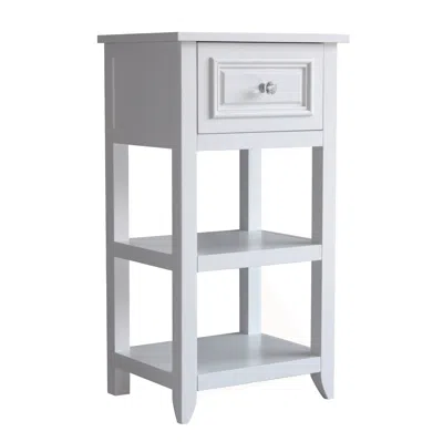 Teamson Home Dawson Wooden Floor Cabinet With 1 Drawer In White