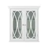 Teamson Home Florence 2 Door Wooden Removable Wall Cabinet With Adjustable Shelves, White