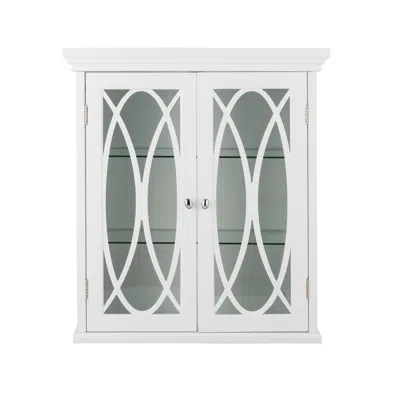 Teamson Home Florence 2 Door Wooden Removable Wall Cabinet With Adjustable Shelves, White