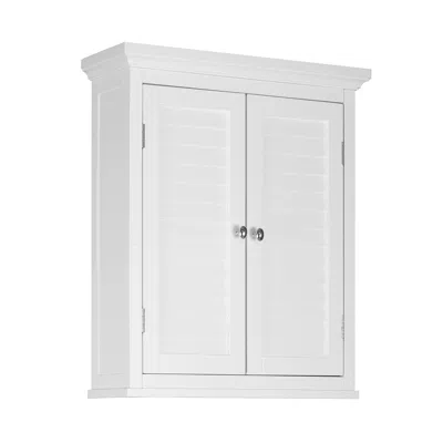 Teamson Home Glancy Two Shutter Doors Wooden Removable Wall Cabinet White