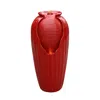 Teamson Home Indoor/outdoor Contemporary Vase Water Fountain With Led Lights, Red