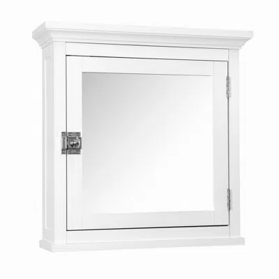 Teamson Home Madison Removable Wooden Medicine Cabinet With Mirrored Door In White
