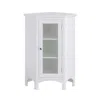 Teamson Home Madison Wooden Corner Floor Cabinet With Glass Door