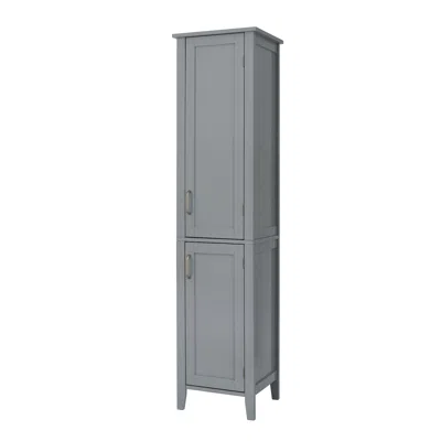 Teamson Home Mercer Mid Century Modern Wooden Linen Tower Cabinet In Green