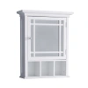 Teamson Home Neal Removable Wooden Medicine Cabinet With Mirrored Door, White