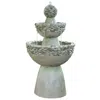 Teamson Home Outdoor Stone-look 3-tier Pedestal Floor Fountain
