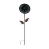 Teamson Home Solar Garden Stake Blue & Black Outdoor Décor Sunflower Design 3601810
