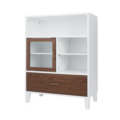 Teamson Home Tyler Modern Wooden Floor Storage Cabinet In White