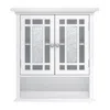 Teamson Home Windsor Removable Wooden Wall Cabinet With Glass Mosaic Doors