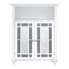 Teamson Home Windsor Wooden Floor Cabinet With Glass Mosaic Doors