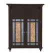 Teamson Home Windsor Wooden Floor Cabinet With Glass Mosaic Doors