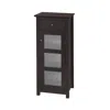 Teamson Home Wooden Bathroom Cabinet Floor Door & Drawer Brown 6223