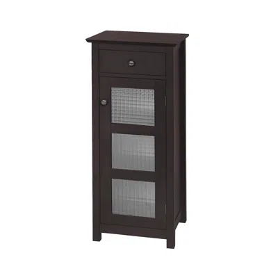 Teamson Home Wooden Bathroom Cabinet Floor Door & Drawer Brown 6223