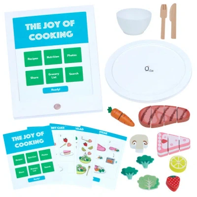 Teamson Kids Little Chef Frankfurt 27-pc. Wooden Play Kitchen Tablet Recipe Set