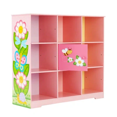 Teamson Kids Magic Garden Adjustable Cube Bookshelf Td-13210b
