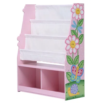 Teamson Kids Magic Garden Kids Wooden Bookcase & Storage Multi Td-13410mg