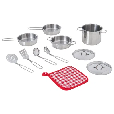 Teamson Kids Play Cooking Accessory Set Steel 11 Pcs Frankfurt Tk-m00001 In Multi