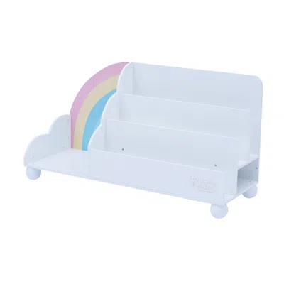 Teamson Kids - Rainbow Wooden Display Bookcase - White