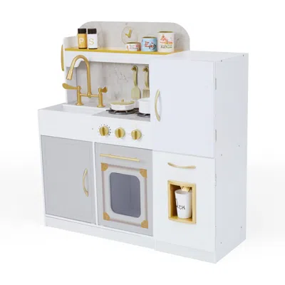 Teamson Kids - Versailles Bungalow Classic Play Kitchen In White