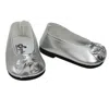 Teamson Sophia's - 18" Doll - Patent Bow Shoe - Silver