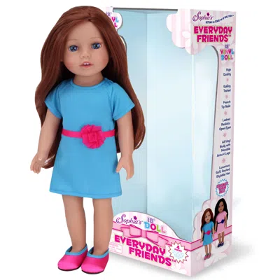 Teamson Sophia's 18" All Vinyl Auburn Hair Doll "hailey" With Blue Eyes