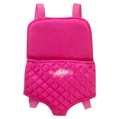 Teamson Sophia's 18" Doll Hands Free Doll Carrier Hot Pink In Burgundy
