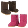 Teamson Sophia's 2 Pack Suede Winter Boots For 18" Dolls, Hot Pink/brown
