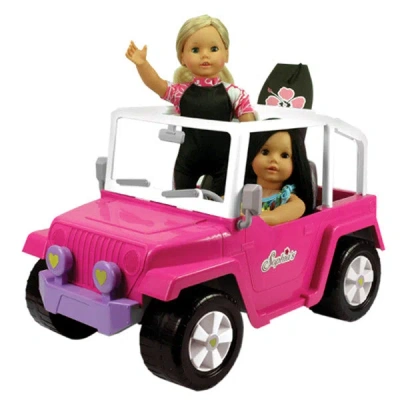 Teamson Sophia's 4 X 4 Hot Pink Beach Cruiser Truck For 18" Dolls