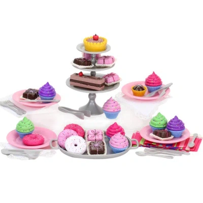 Teamson Sophia's 47 Piece Serving Set With Desserts For 18'' Dolls, Multicolor