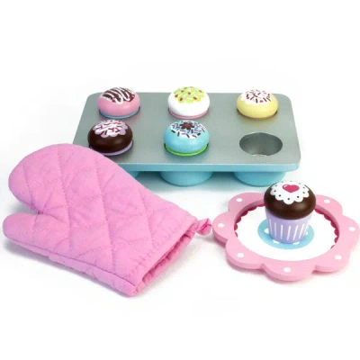 Teamson Sophia's 9 Piece Wooden Cupcake Set, Multicolor