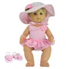 Teamson Sophia's Bathing Suit, Sun Hat & Flip Flops For 15" Dolls, Pink