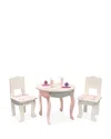 Teamson Sophia's Aurora Princess Table & Chairs, Dessert For 18" Dolls, Pink