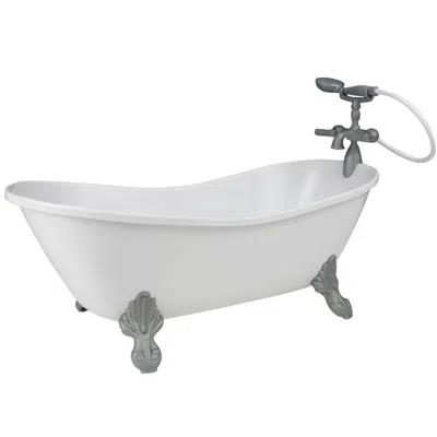 Teamson Sophia's Classic Clawfoot Bathtub Pretend Furniture For 18" Doll In White