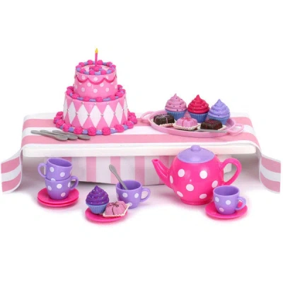 Teamson Sophia's Complete Cake & Tea Party Accessories Set For 18" Dolls In Pink