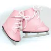 Teamson Sophia's Faux Leather Ice Skates With Ties For 18" Dolls, Pink
